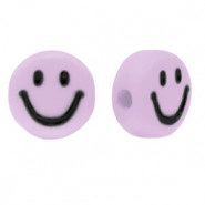 Acryl Perlen Smiley Lilac purple